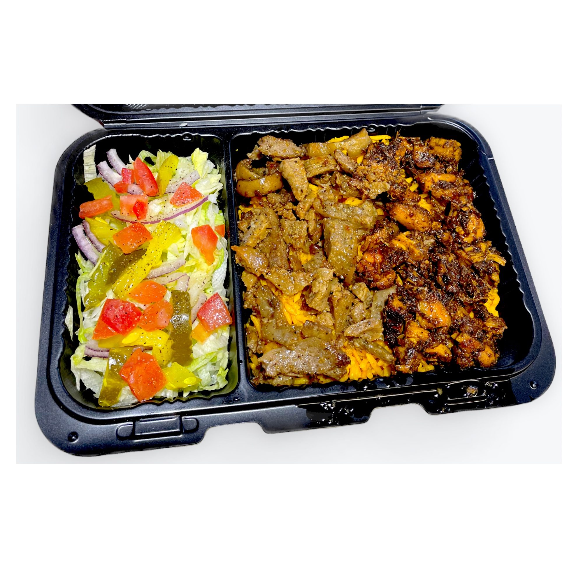 Lamb & Jerk Chicken Platter 🌶️.