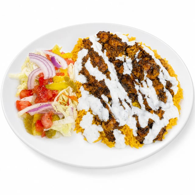 Jerk Chicken Over Rice.